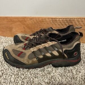 Timberland Low Leather Hiking Sneakers Men's 11M Brown Outdoor Performance 15186